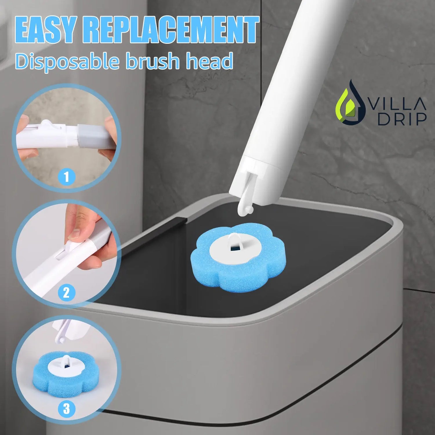 Disposable Toilet Brush with Extended Handle 18-36Pcs