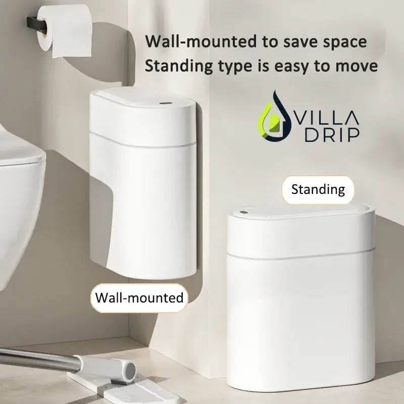 7/9L Two-way Smart Sensor Trash Can with Lid Wall Mount