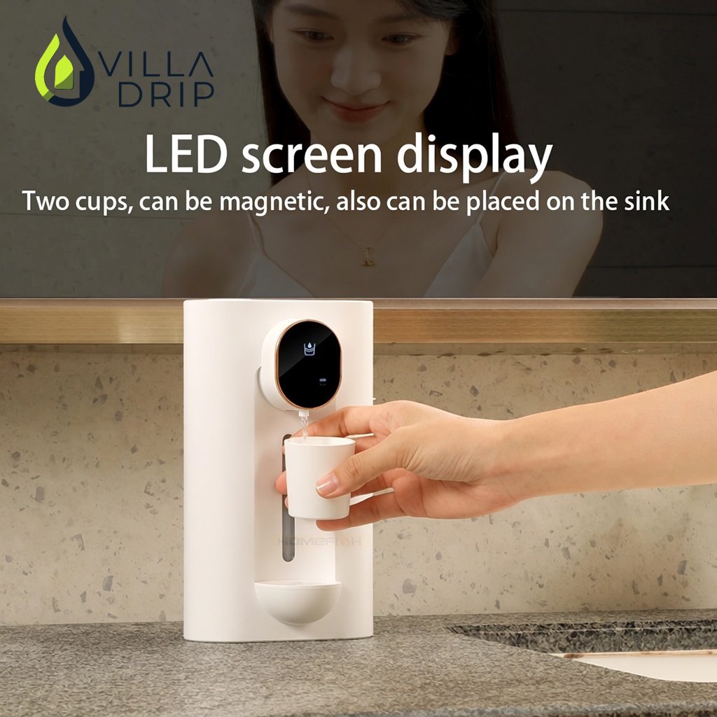 Smart Mouthwash Dispenser - Wall-Mounted with Magnetic Cups